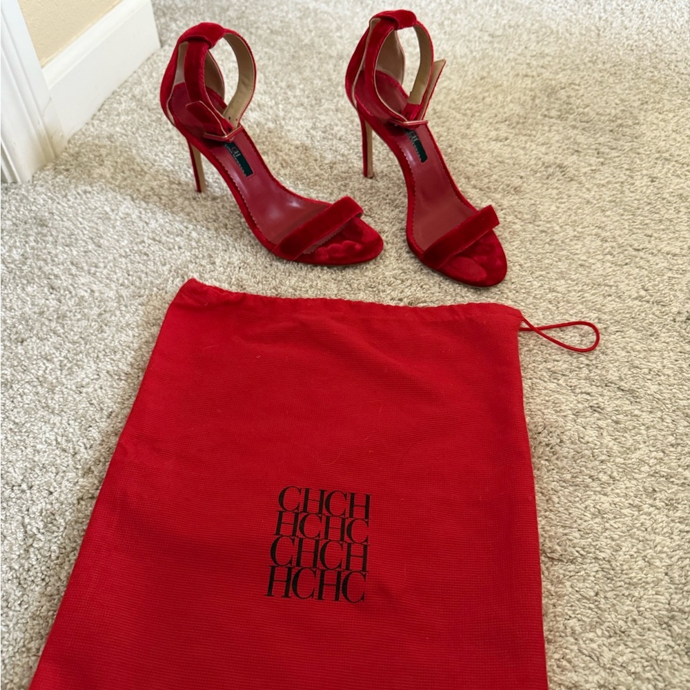 Carolina Herrera Vibrant Red Heels